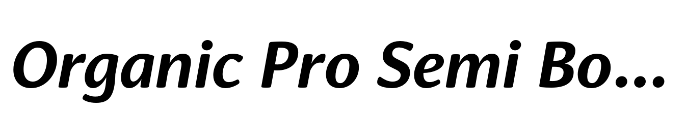 Organic Pro Semi Bold Italic